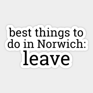 Best Things To Do In Norwich Sticker